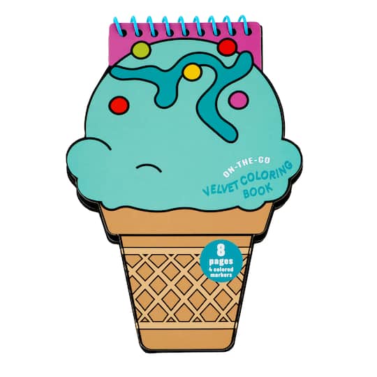 Summer Ice Cream Velvet On-the-Go Coloring Book by Creatology™